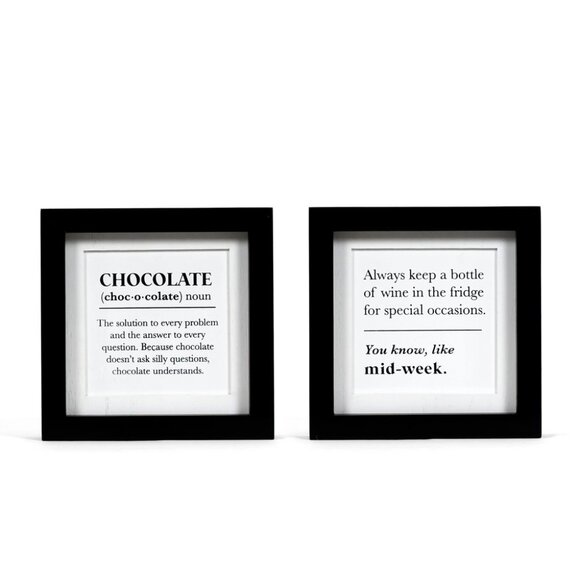 Adams & Co. Other - ($8) Reversible Sign - Chocolate Definition & Special Occasion Wine